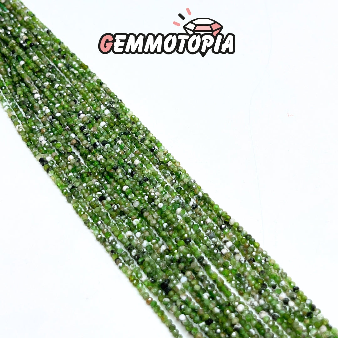 Perle Facettée en Diopside