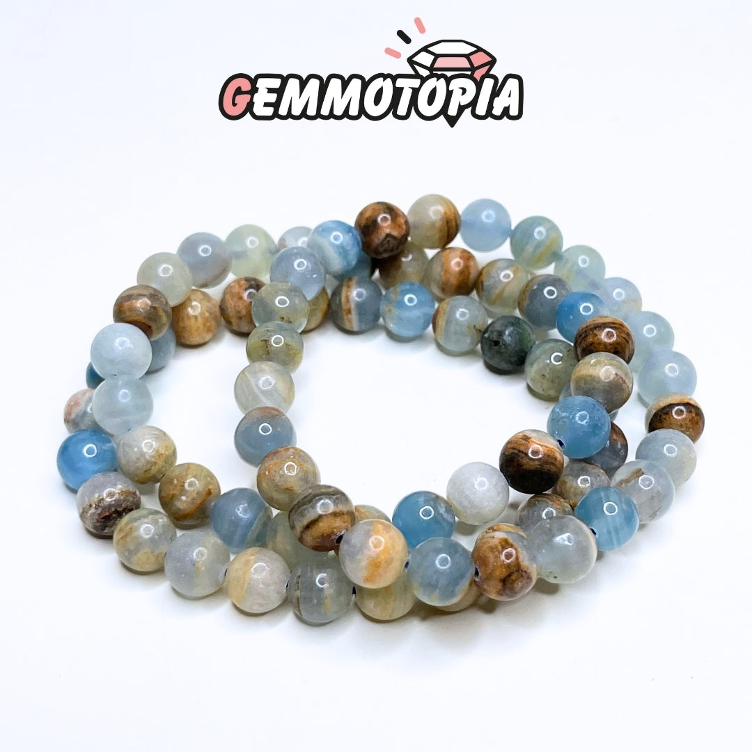 Bracelet en Calcite Bleue