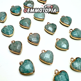 Pendentif coeur Amazonite