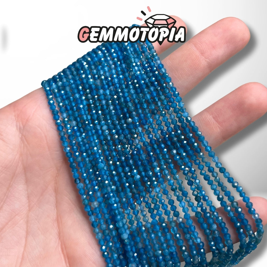 Perles Facettées Apatite Bleue