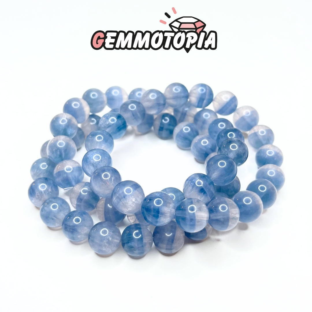 Bracelet Fluorite Bleue Rayée 5A