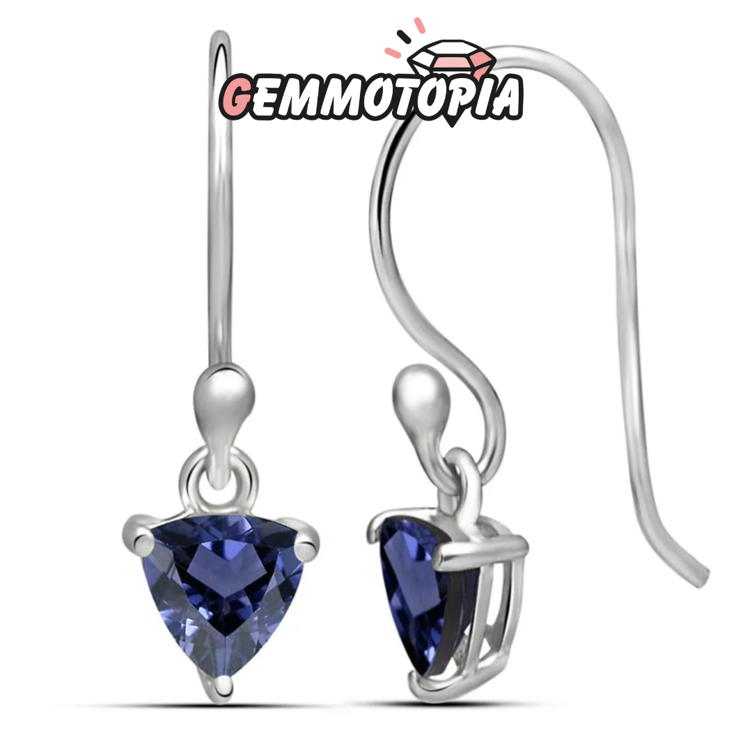 Boucles d&#39;oreilles Iolite Trillon 6x6 MM