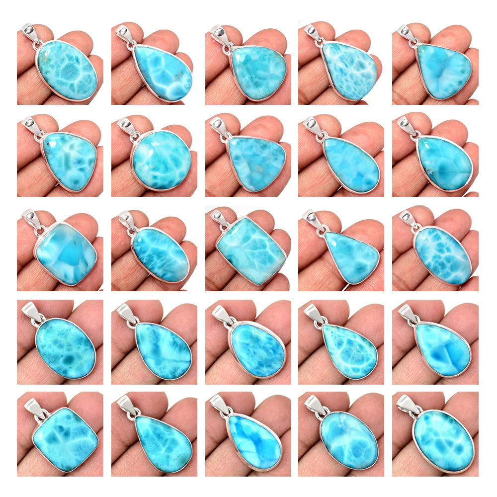 100 Grammes Mix Lot - Larimar - Pendentif