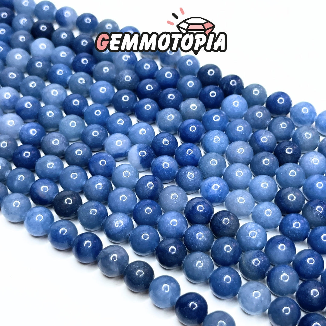 Perle Aventurine Bleue 8 MM