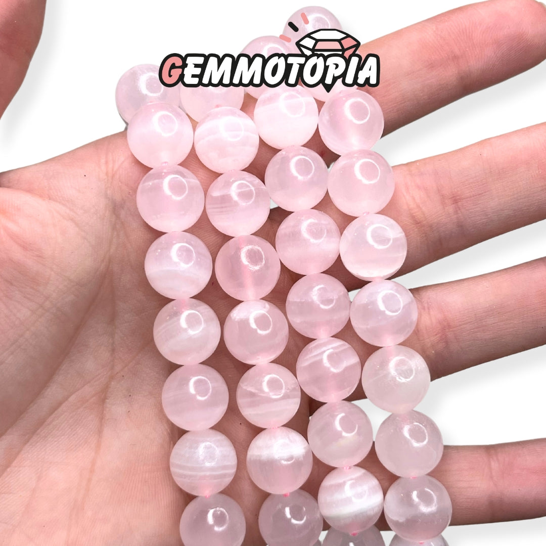 Perle Calcite Rose 5A 10 MM