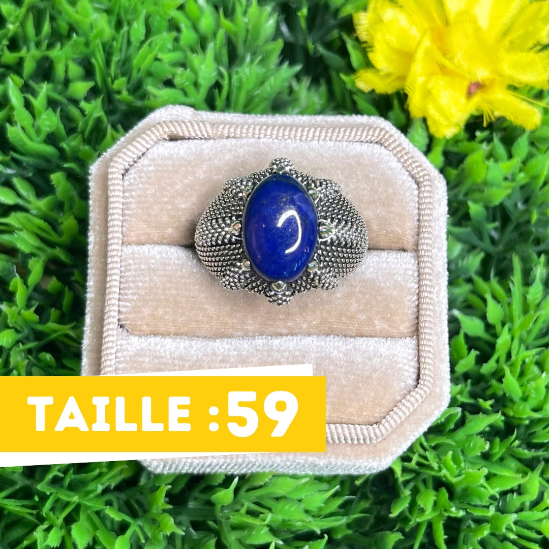 Chevalière Argent Lapis Lazuli Griffe #5