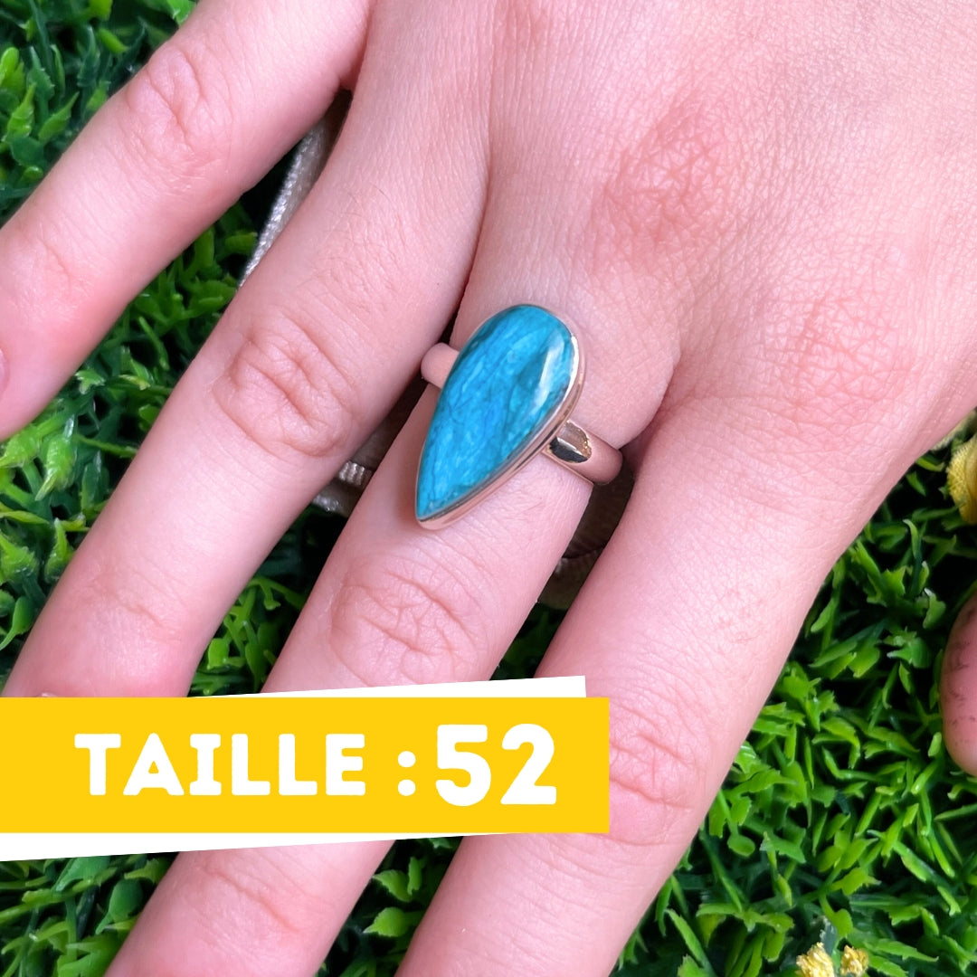 Bague Opale Bleue du Pérou #13