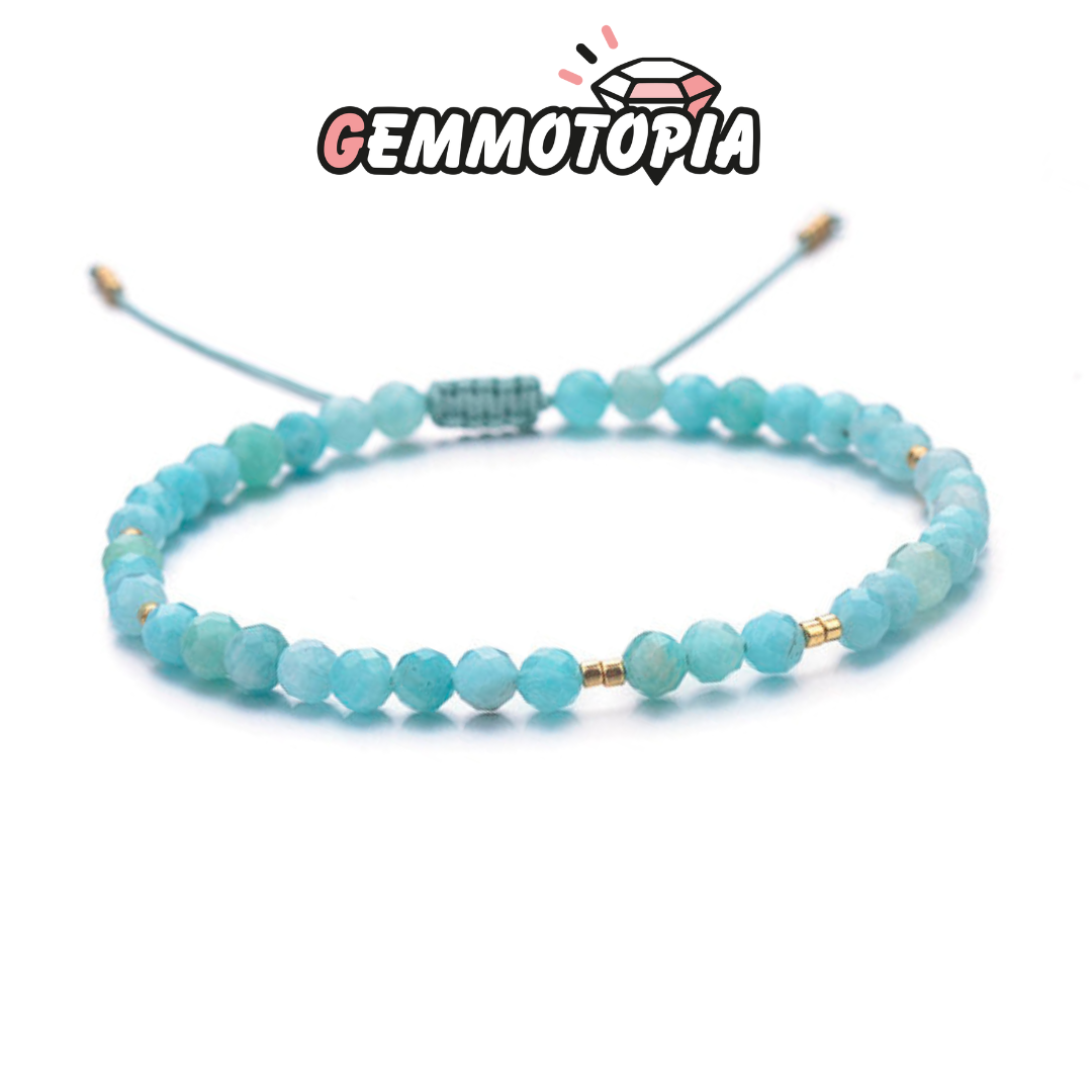 Bracelet Ajustable Amazonite bleue