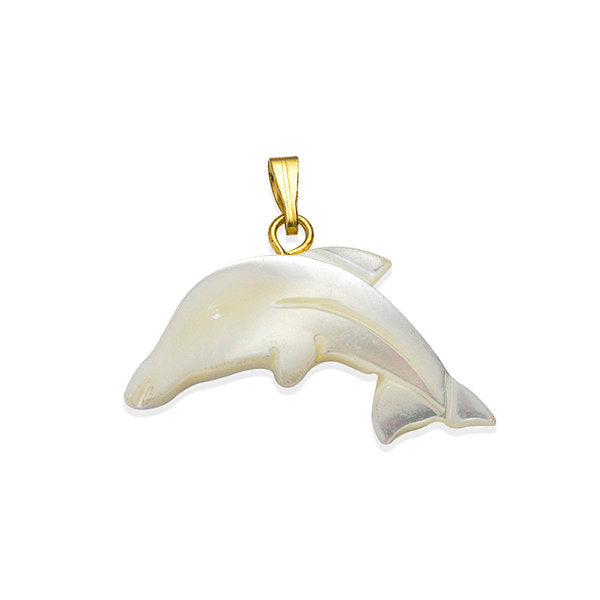 Pendentif Dauphin Coquillage Blanc