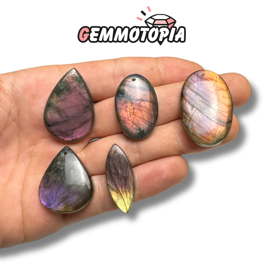 Pendentif Percé Labradorite violette