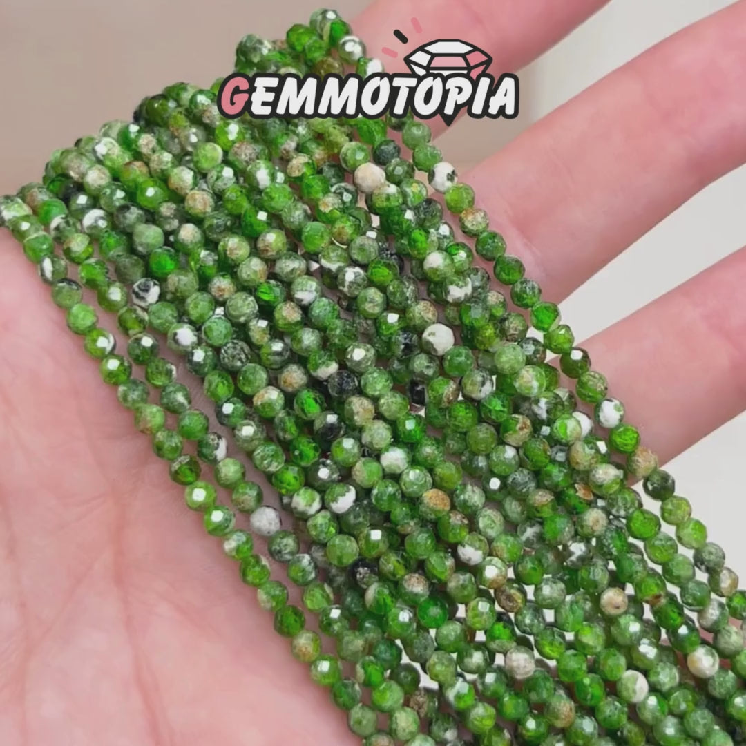 Perles Facettées Diopside