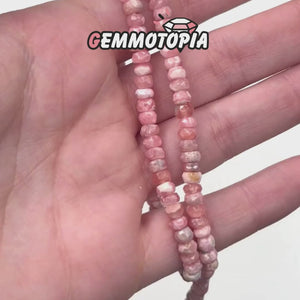 Perle Rondelle Rhodochrosite 