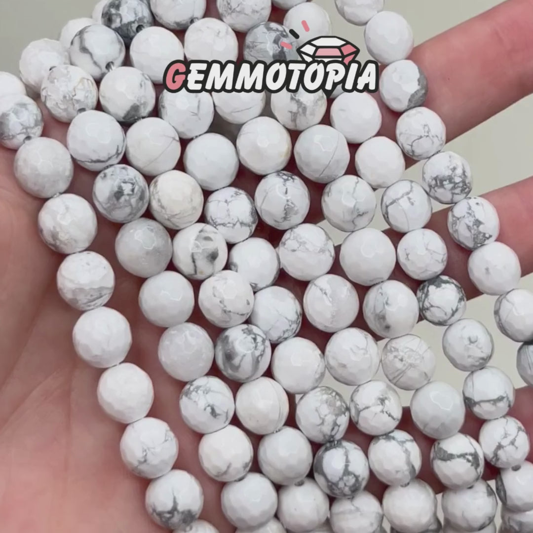 Perles Facettées en Howlite