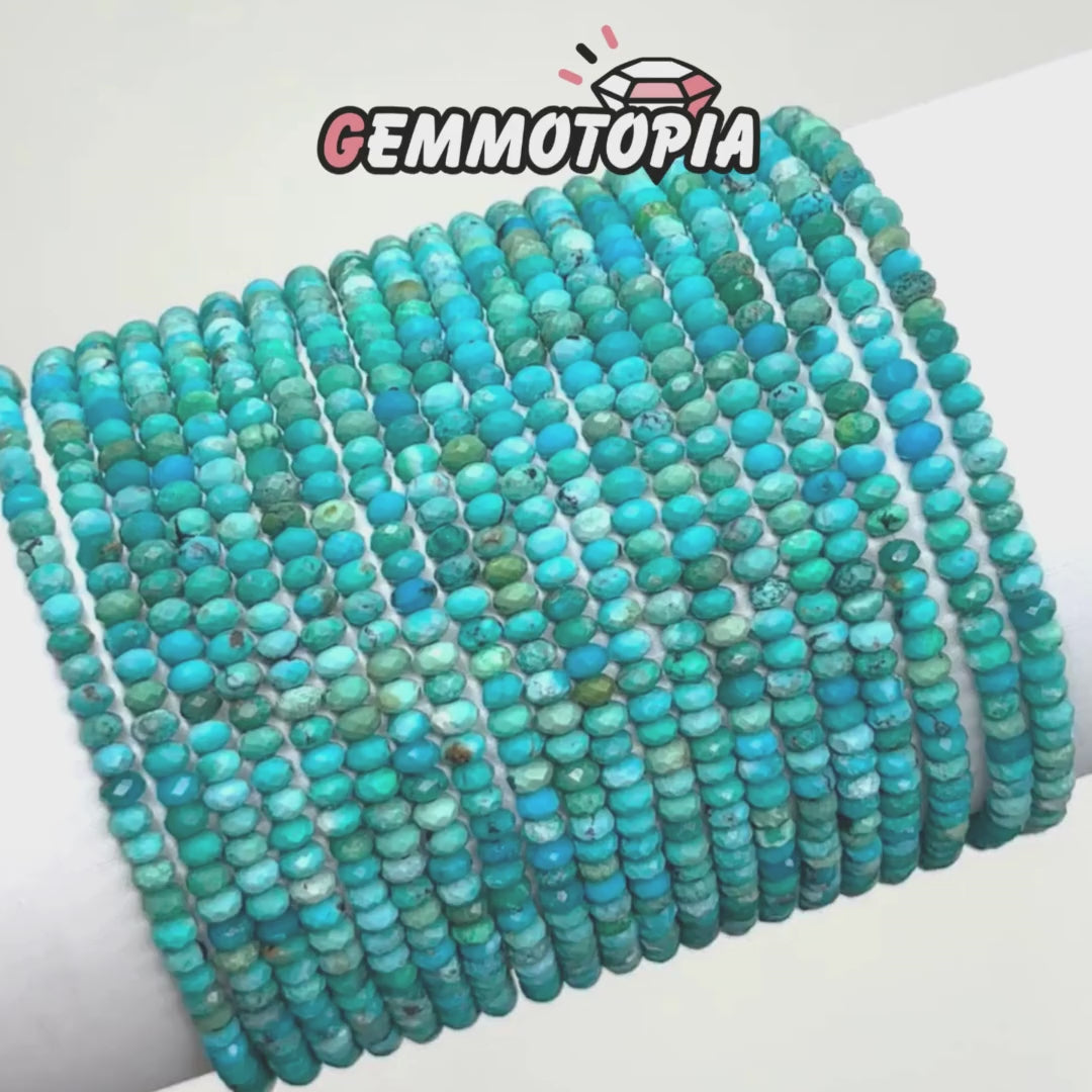 Bracelets Facettées Turquoise Hubei